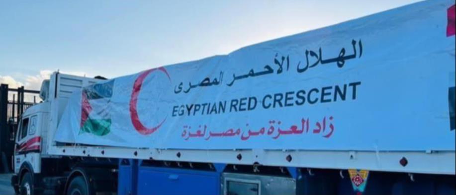 110th Egyptian aid convoy enters Gaza
