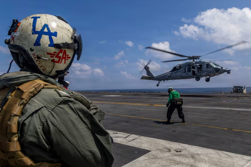 US carrier strike group is now in the Middle East region, sources say