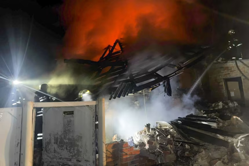 Russian drone strike kills three Ukrainian toddlers and their father