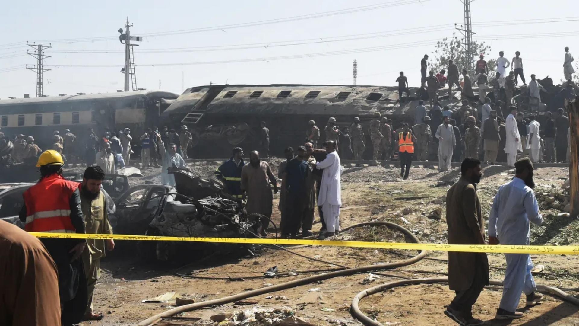 At least 24 killed, dozens injured in targeted explosion on military train in Pakistan