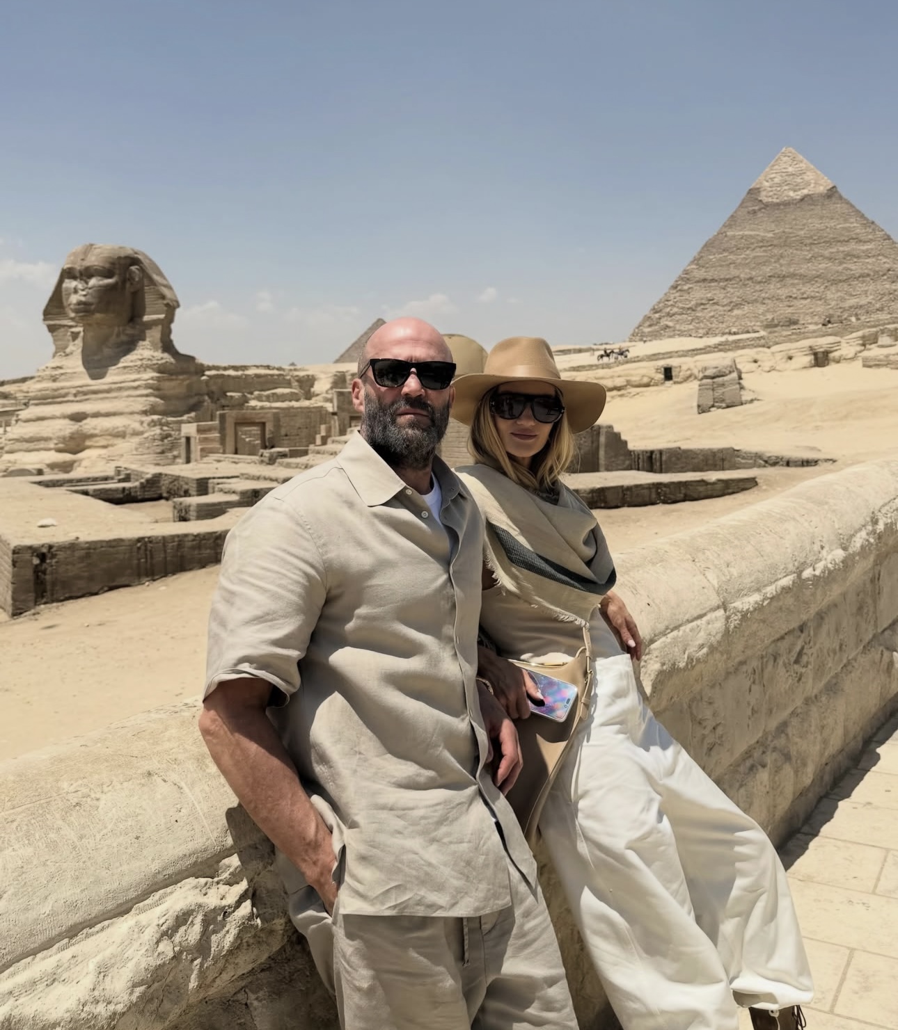 Photos: Jason Statham and Rosie Huntington-Whiteley break the internet with Giza Pyramids visit