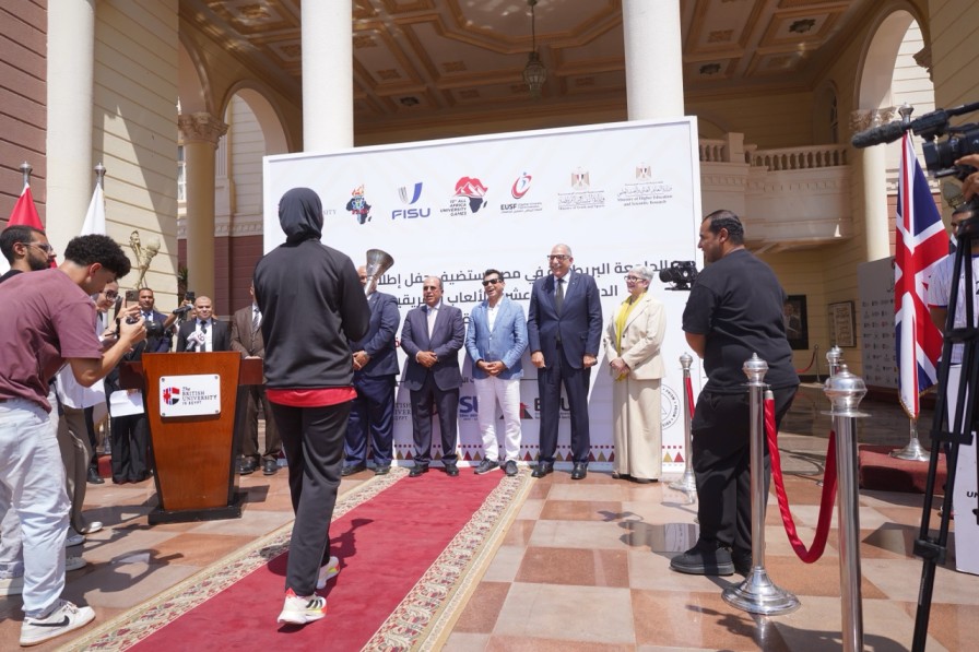 The British University in Egypt hosts torch relay for the 12th All-Africa University Games-2