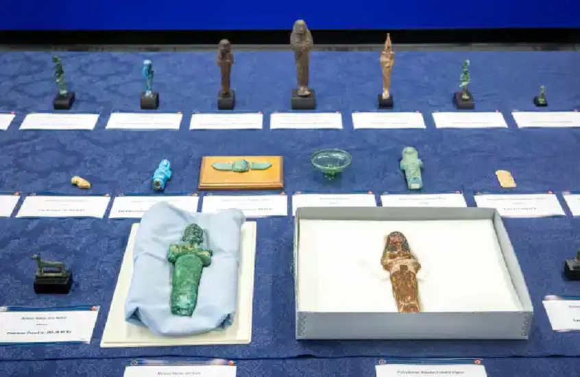 US returns 48 smuggled artifacts from 3 different eras to Egypt