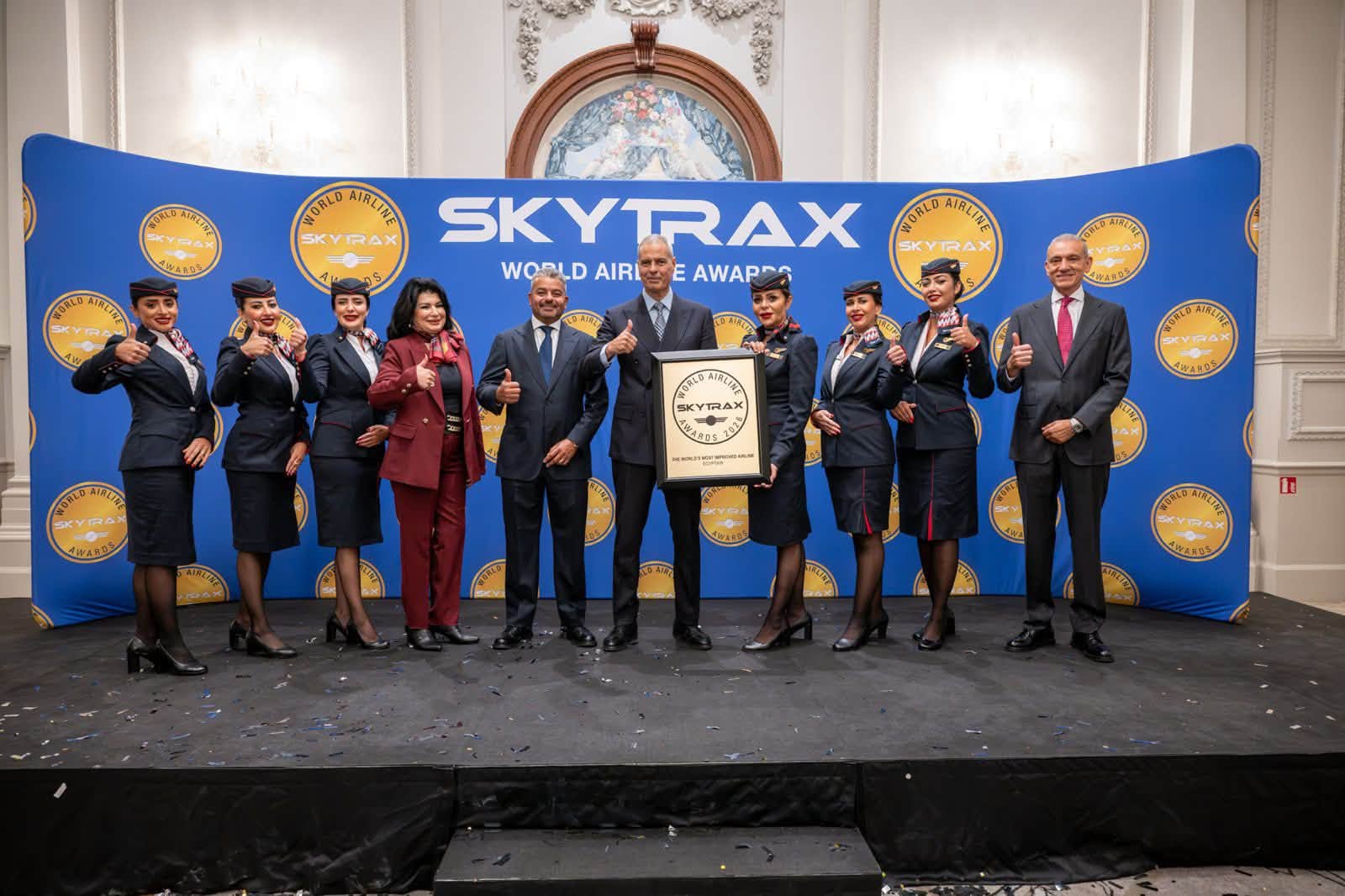 EgyptAir crowned World’s Most Improved Airline at 2026 Skytrax Awards