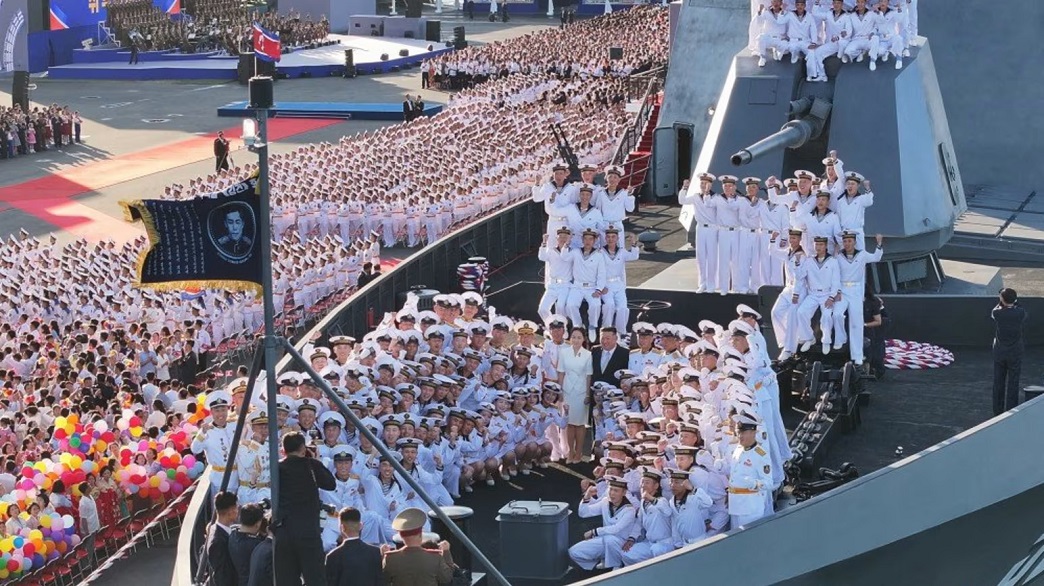 Nuclear-capable warship that capsized when launched finally joins North Korea&rsquo;s fleet